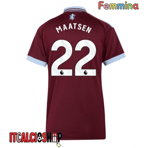 Aston Villa Ian Maatsen #22 Prima Maglia Femmina 2026-27 Manica Corta